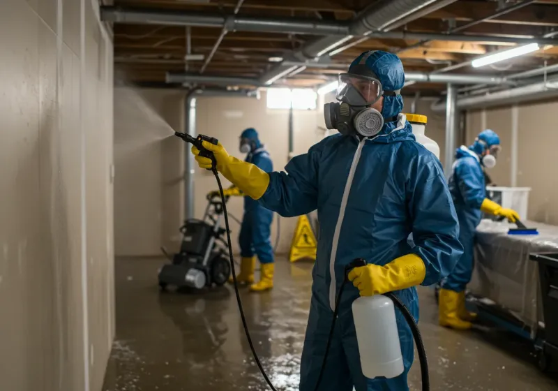 Basement Sanitization and Antimicrobial Treatment process in Urbana, OH