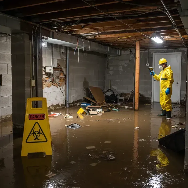 Flooded Basement Electrical Hazard in Urbana, OH Property